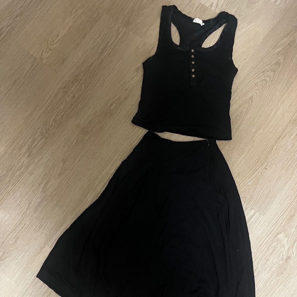Mia Joy by Joyfolie Black skirt and tank set